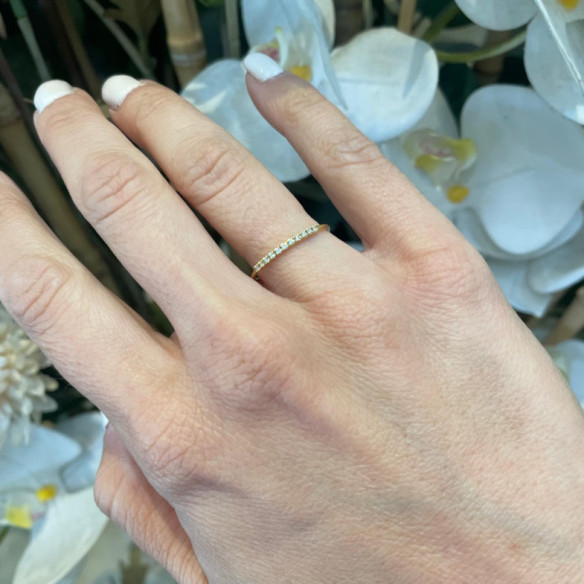 Anillo Diamantes Azalea 0.07 Oro Amarillo - Talla Brillante
