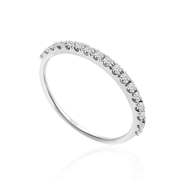 Anillo Diamantes Azalea 0.22 Oro Blanco - Alleanze luminose