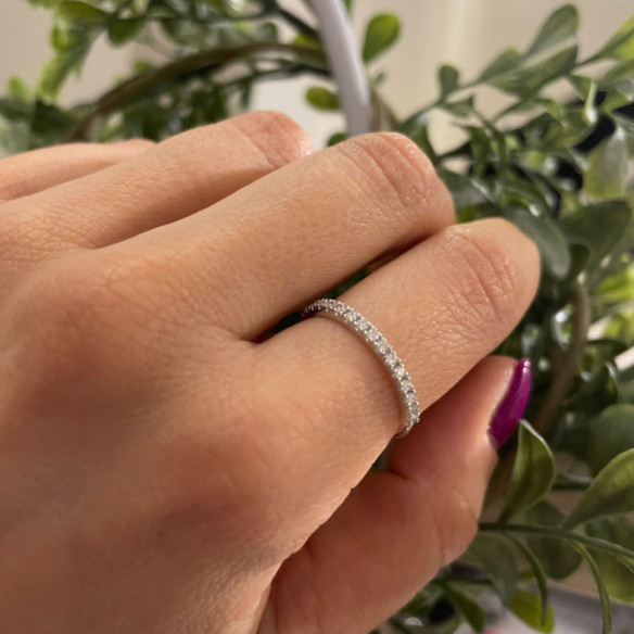 Anillo Diamantes Azalea 0.22 Oro Blanco - Alleanze luminose