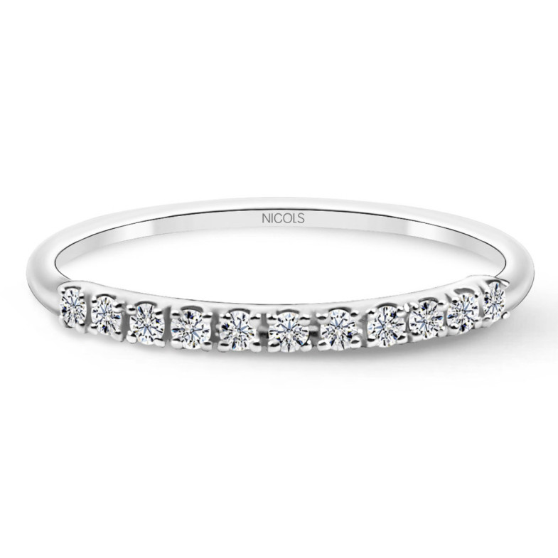 Anillo Diamantes Azalea 0.15 Oro Blanco - LES ANNEAUX