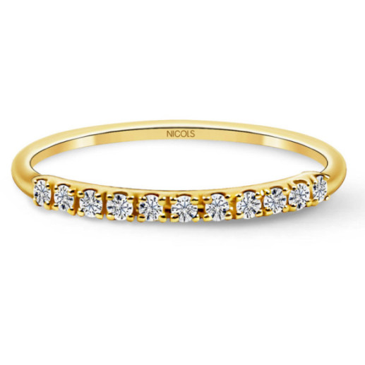 Anillo Diamantes Azalea 0.15 Oro Amarillo - Alianzas de Brillantes