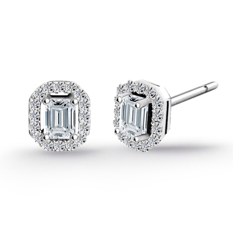 Pendientes Diamantes Angie talla Esmeralda 0.70 - Pendientes de Diamantes