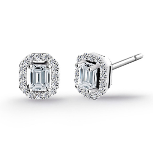Pendientes Diamantes Angie talla Esmeralda 0.70 - Pendientes de Diamantes