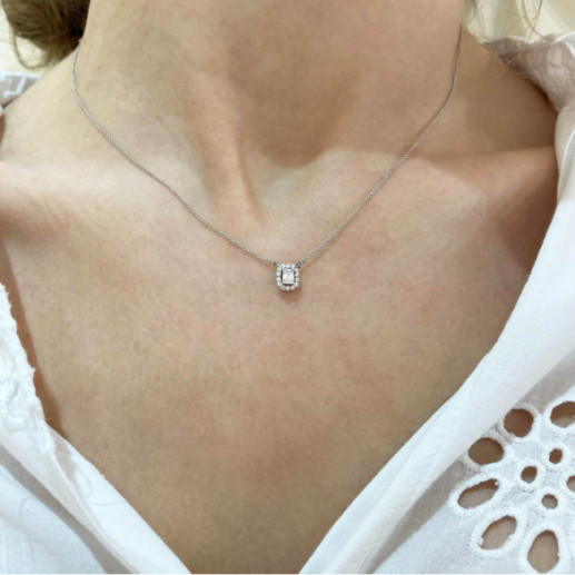 Collar Diamantes Angie talla Esmeralda 0.35 - Collares de Diamantes 2