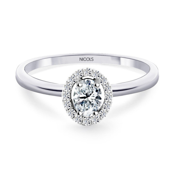 Anillo Diamantes Angie talla  Oval 0.33 - ANILLOS