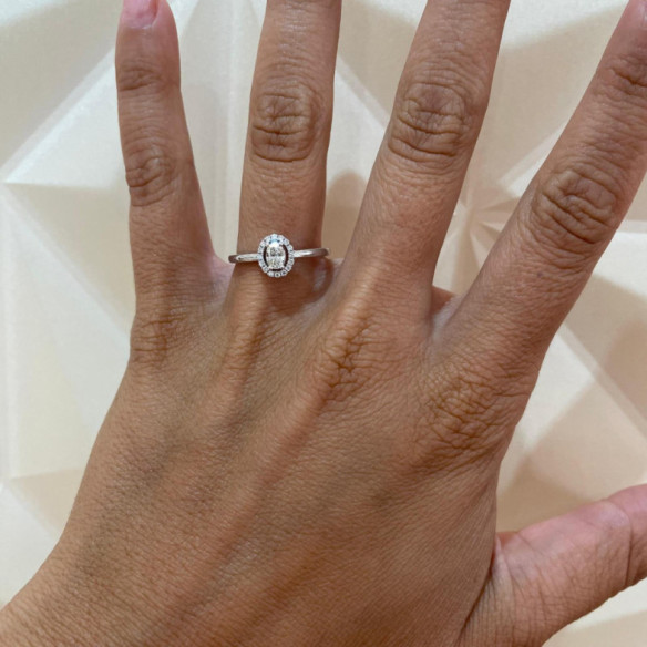 Anillo Diamantes Angie talla  Oval 0.33 - ANILLOS
