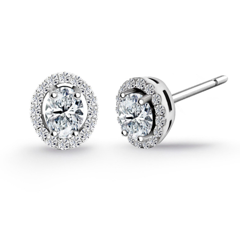 Pendientes Diamantes Angie talla Oval 0.66 - Pendientes de Diamantes