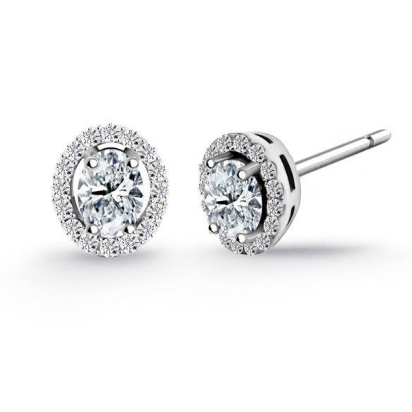Pendientes Diamantes Angie talla Oval 0.66 - Pendientes de Diamantes