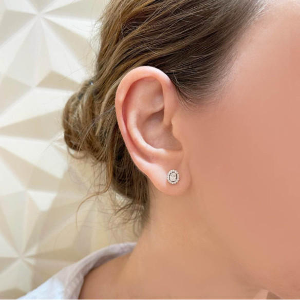 Pendientes Diamantes Angie talla Oval 0.66 - Pendientes de Diamantes