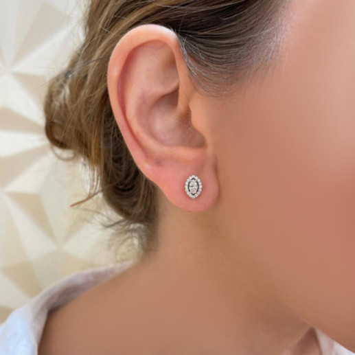 Pendientes Diamantes Angie talla Marquise 0.62 - Boucles d’oreilles 2