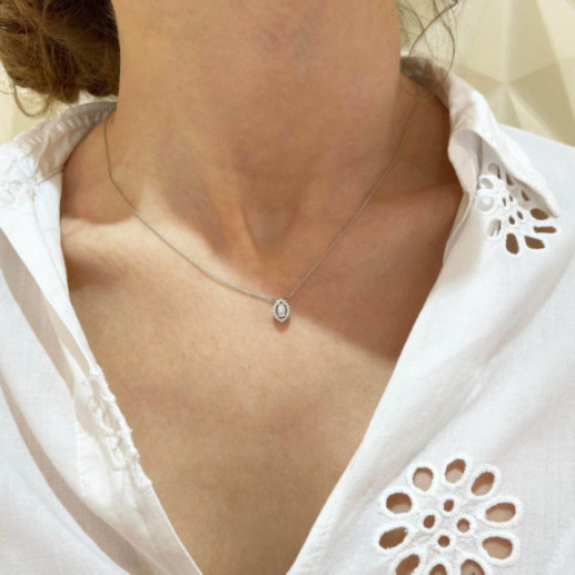 Collar Diamantes Angie talla Marquise 0.31 - Collares de Diamantes 2