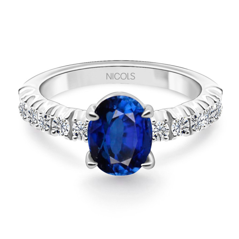 Anillo Zafiro oval Lola 1.20 Quilates - Anelli Blue Commitment