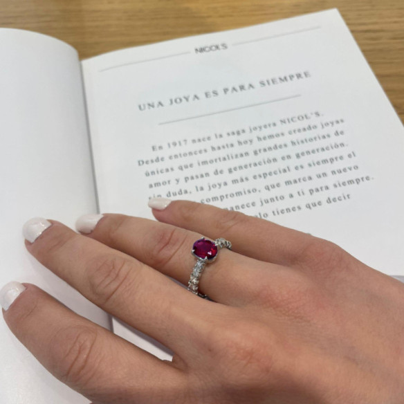 Lola Oval Ruby Ring 1.20 Carat - Red Engagement Rings