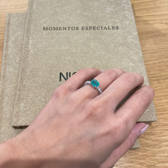 Anillo Esmeralda oval Lolita 1.20 - Grüne Verlobungsringe
