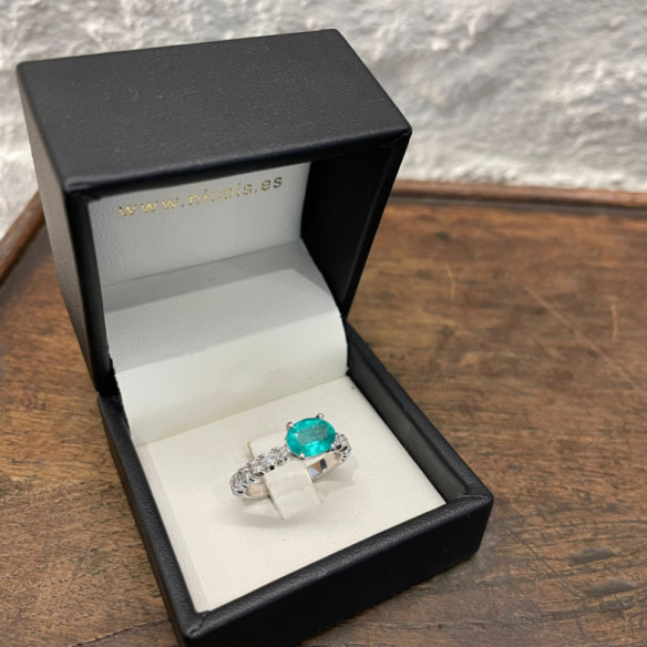 Anillo Esmeralda oval Lolita 1.20 - Grüne Verlobungsringe