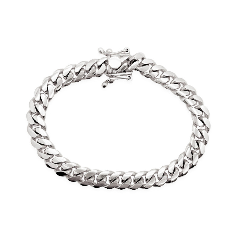 Pulsera Cubana 20cm Plata de Ley Maciza 925 - Joyas de Plata