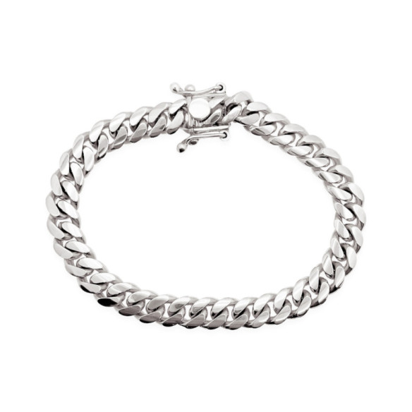 Pulsera Cubana 20cm Plata de Ley Maciza 925 - Joyas de Plata