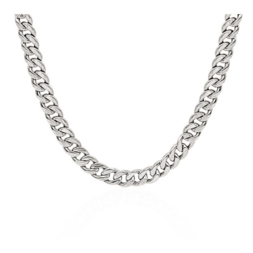 Cadena Cubana 60cm Plata de Ley Maciza 925 - Joyas de Plata