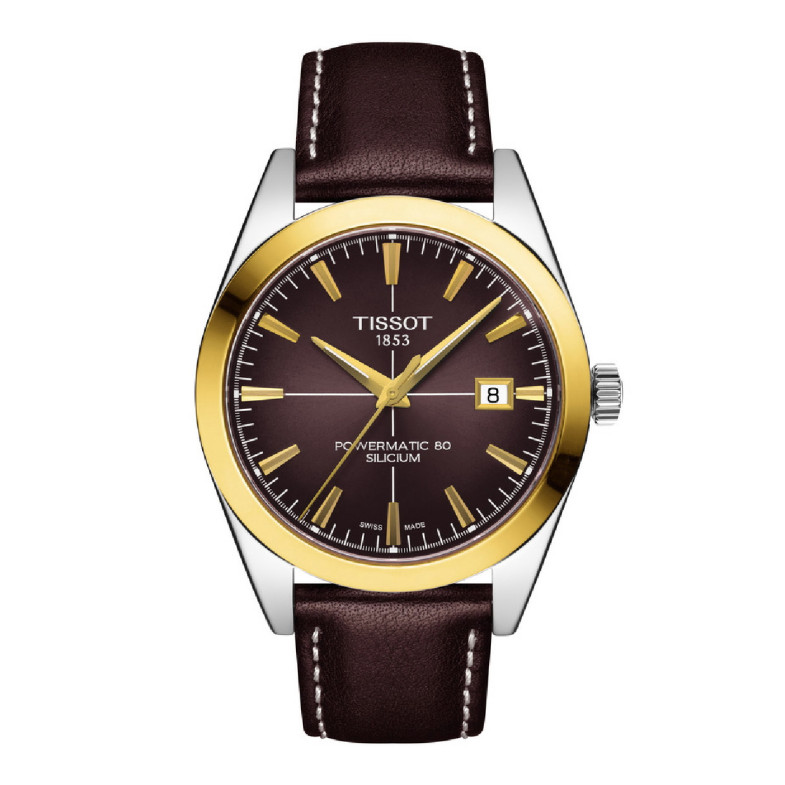 Tissot Gentleman Powermatic 80 silicio lunetta in oro massiccio 18 carati - Tissot Gentiluomo