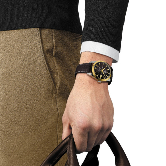 Tissot Gentleman Powermatic 80 silicio lunetta in oro massiccio 18 carati - Tissot Gentiluomo
