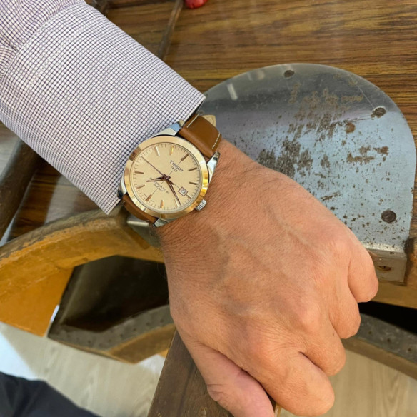 Tissot Gentleman Powermatic 80 Silicium Solid 18K Gold Bezel - Tissot Gentleman