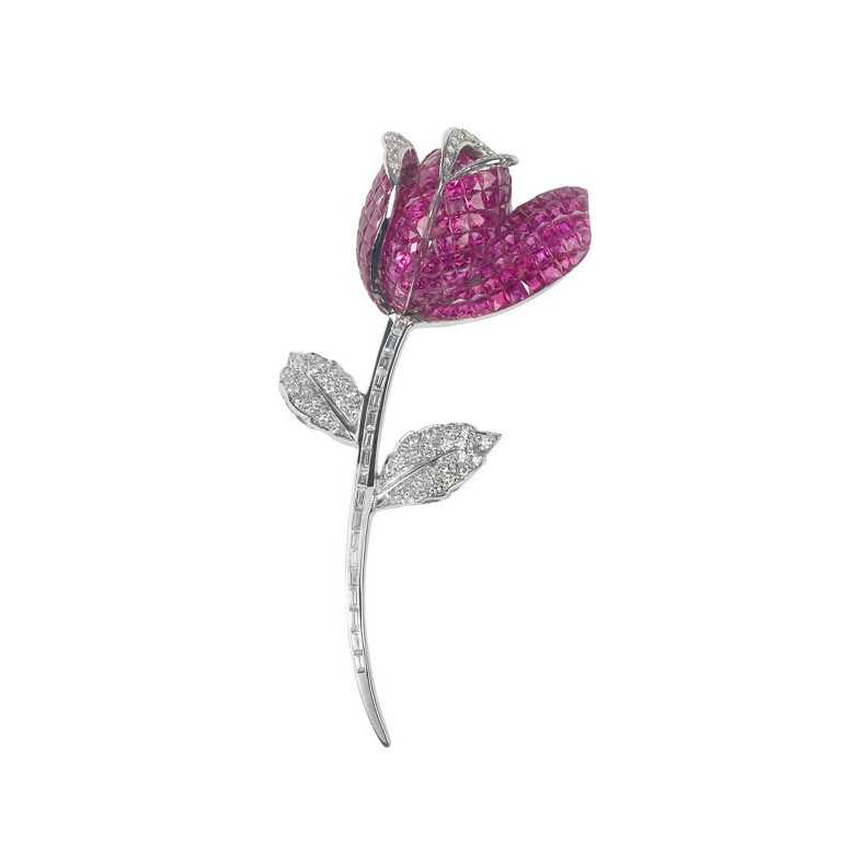 Broche Rosa Naturalmente - BROCHES