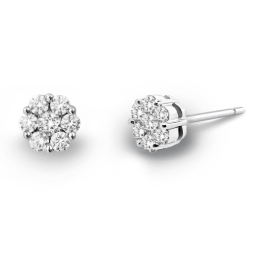 Pendientes Diamantes Camelia 0.76 Dormilonas - Pendientes de Novia