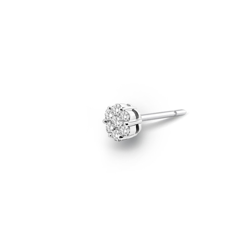 Diamond Piercing Earring Camellia 0.38 Sleeper - Gold Piercing