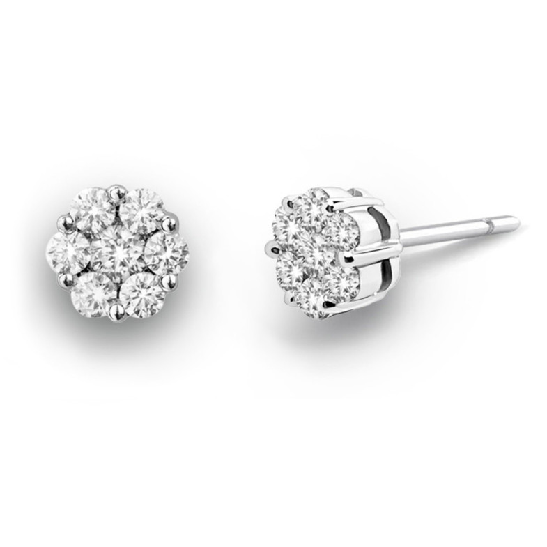 Pendientes Diamantes Camelia 0.50 Dormilonas - Pendientes de Novia