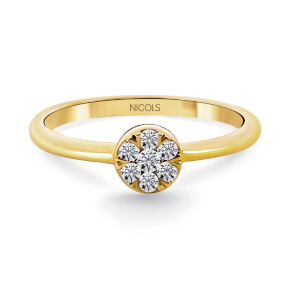 Ring Diamond Passion 0.15 Gelbgold - Verlobungsringe Rosette