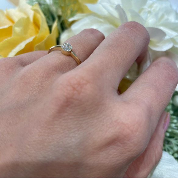 Ring Diamond Passion 0.15 Gelbgold - Verlobungsringe Rosette