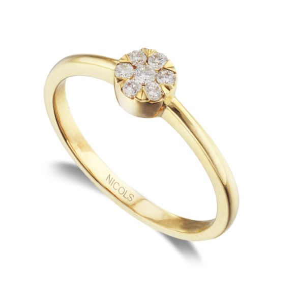 Ring Diamond Passion 0.15 Gelbgold - Verlobungsringe Rosette