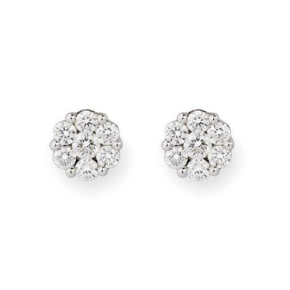 Pendientes Diamantes Camelia 0.30 Dormilonas - Pendientes de Novia