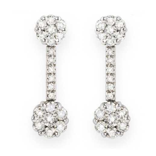 Diamantohrringe Camelia Double 1.38 - Brautohrringe