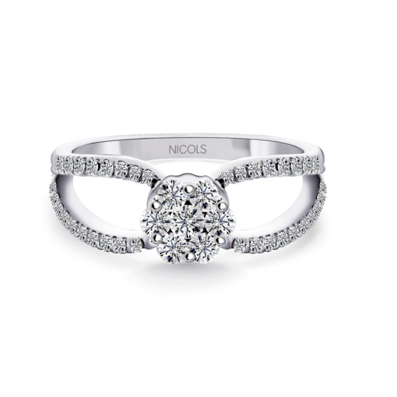 Kamelien Onda Diamantring - rosette