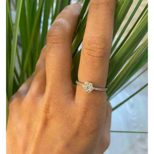 Anillo Diamantes Camelia 0.55 - Talla Brillante 2