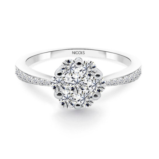 Anillo Compromiso Camelia 0.70 - Brillant