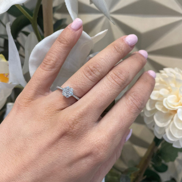 Anillo Compromiso Camelia 0.70 - Brilhante