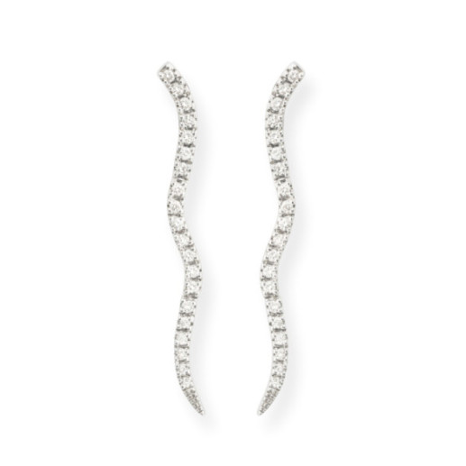 Orecchini Wave Diamond Bar - Orecchini della sposa