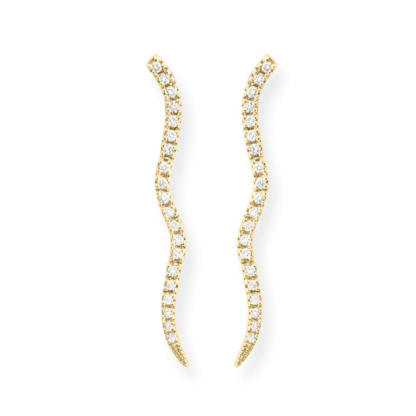 Orecchini Wave Diamond Bar - ORECCHINI