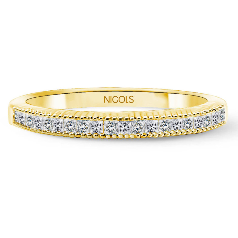Anillo Alianza Princess 0.28 Oro Amarillo - Talla Princesa