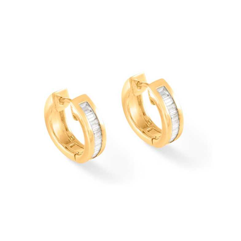 Brincos de diamante baguete crioula - brincos