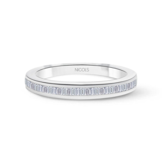 Anillo Alianza Abelia 0.30 Oro Blanco - ANILLOS