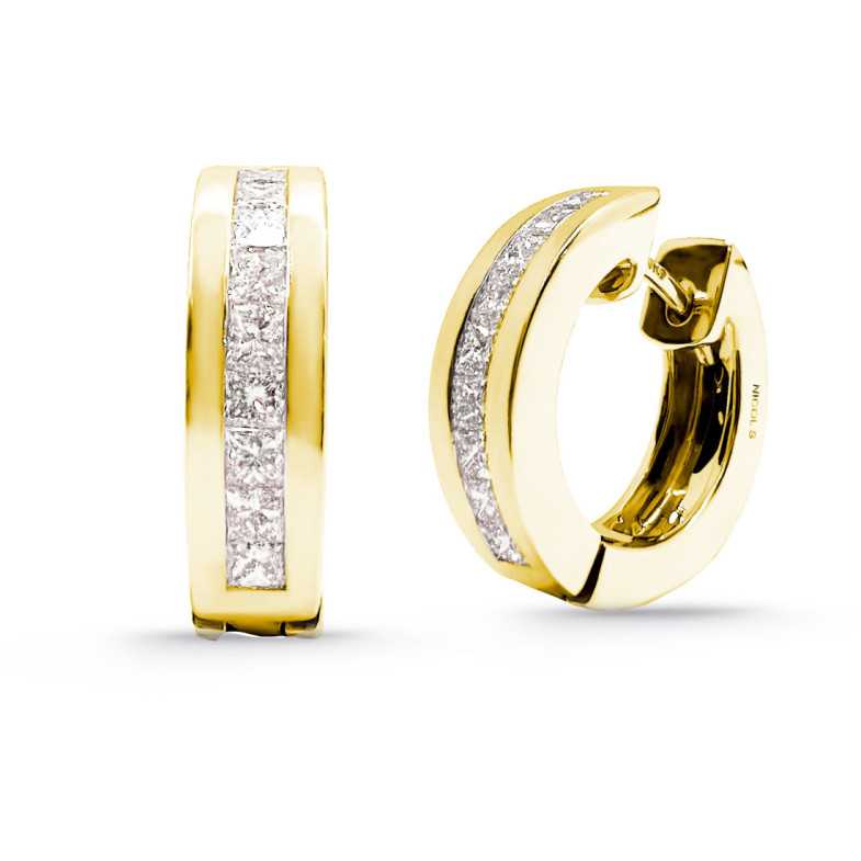 Diamond earrings Classic - Hoop Earrings