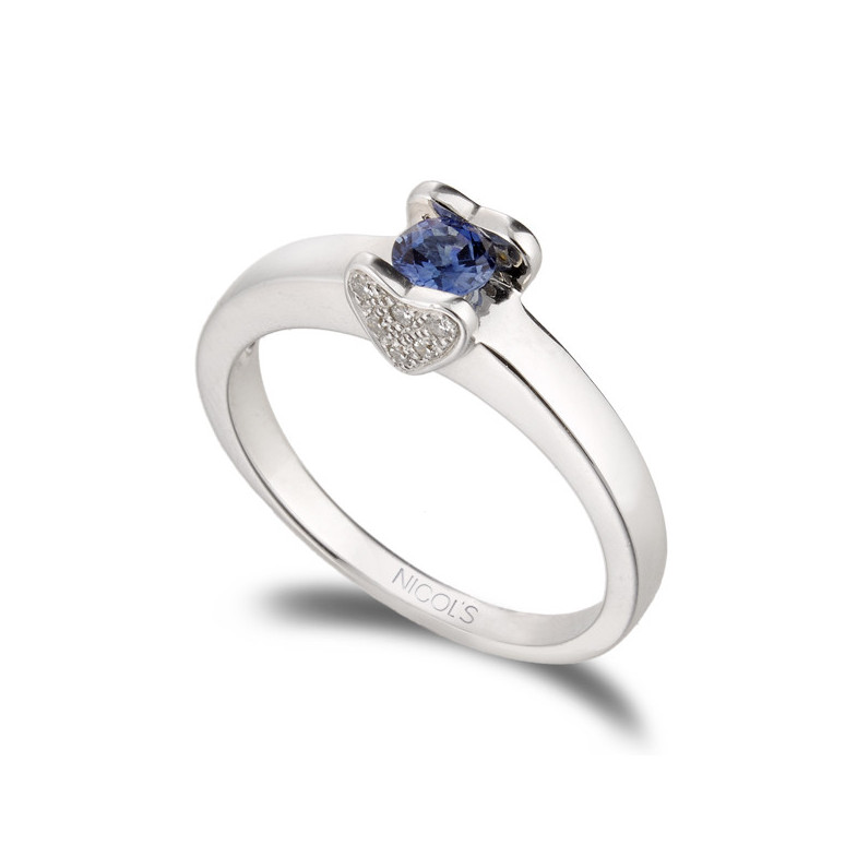 Anillo Zafiro Love Heart - Anillos de Zafiro