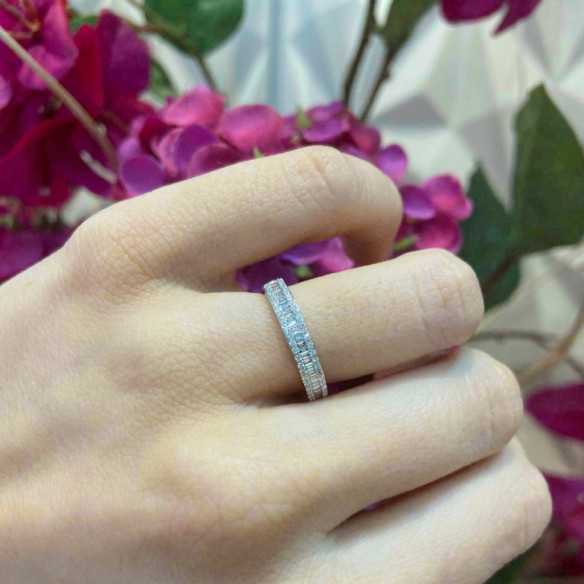 Anillo Diamantes Abelia 0.39 Oro Blanco - Alianzas de Compromiso