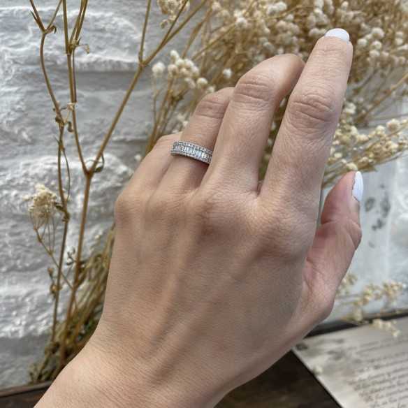 Anillo Diamantes Abelia 0.39 Oro Blanco - Alianzas de Compromiso
