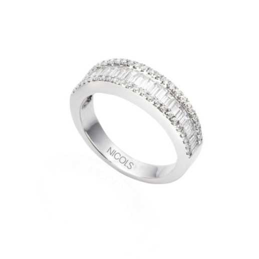 Anillo Diamantes Abelia 0.60 Oro Blanco - Talla Baguette