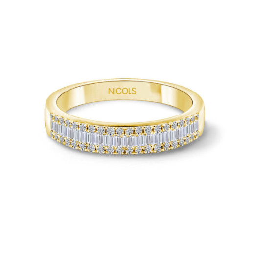 Anillo Diamantes Abelia 0.39 Oro amarillo - Talla Baguette