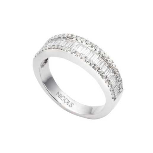 Abelia Diamond Ring 0.85 Or blanc - Alliances baguette